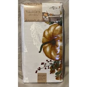 Autumn‎ Medley Pumpkin Pattern 60x104 Thanksgiving Tablecloth New!